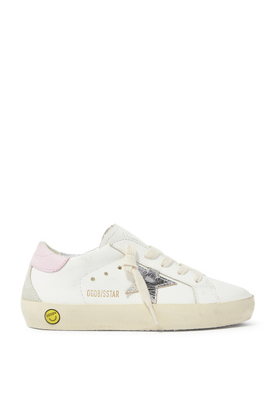 Golden Goose Deluxe Super Star Leather Sneakers for Kids
