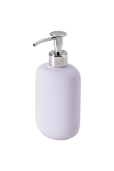 IKEA EKOLN Soap Dispenser – Lilac, 450ml, Stoneware, Elegant Matte Finish, Durable & Easy to Refill