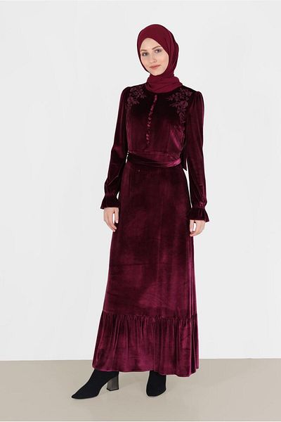 Alvina Rochie cu curea cu broderie - 40379