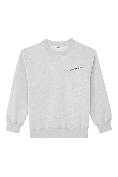 MSGM Logo Embroidered Sweatshirt for Kids