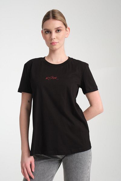 Store 100% Cotton, Relaxed Fit Short Sleeve T-Shirt - Stylish Amour Lettering