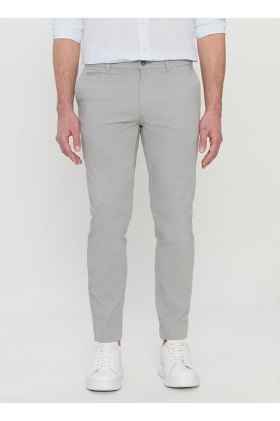 ALTINYILDIZ CLASSICS Altınyıldız Classics Normal Waist Normal Leg Slim Fit Gray Men's Trousers Ace 001252192 _Gri