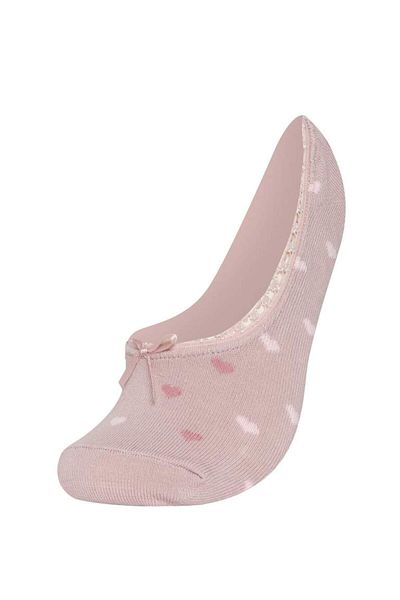 DeFacto New Season Women's Appliqued 3-Piece Cotton Ballerina Socks