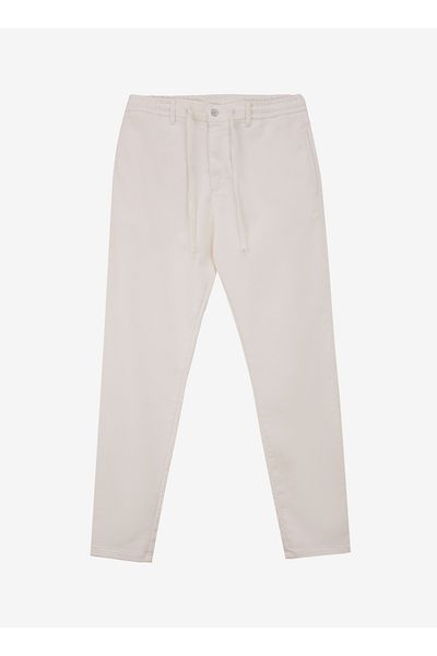 GMG FIRENZE Gmg Firenze Normal Waist Normal Leg Slim Fit Ecru Men's Trousers Gu25Mss01013