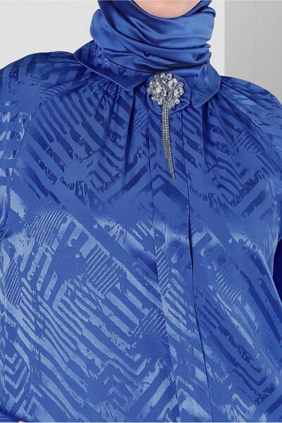 Alvina Patterned Satin Tunic with Accessories 43683