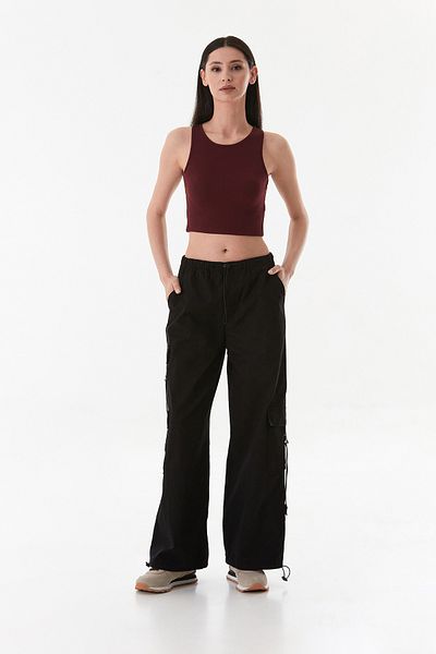 Fulla Moda Cargo Pocket Gabardine Trousers with Waist and Leg Stoppers