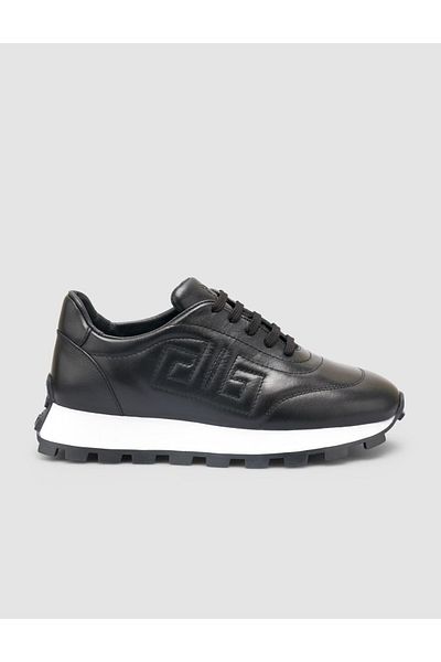 Cabani 100% Genuine Leather Black Women's Sneakers