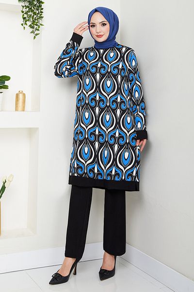 ModaMerve Patterned Wrap Set 185Bo1060-M Saks
