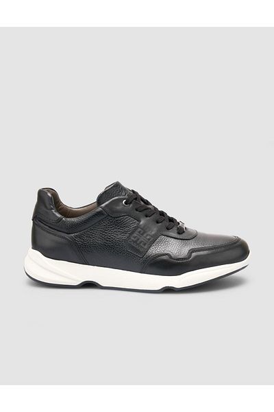 Cabani 100% Genuine Leather Black Men's Sneakers