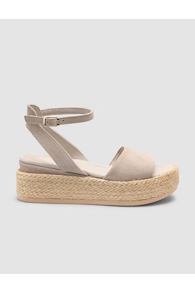 Cabani Sandale de damă din piele intoarsa din piele naturala 100% Stone
