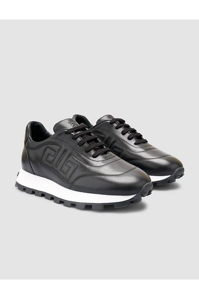Cabani 100% Genuine Leather Black Women's Sneakers