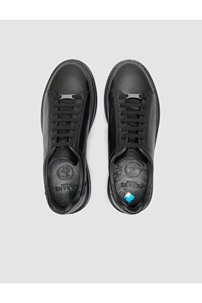 Cabani %100 Hakiki Deri Siyah Erkek Spor Ayakkabı