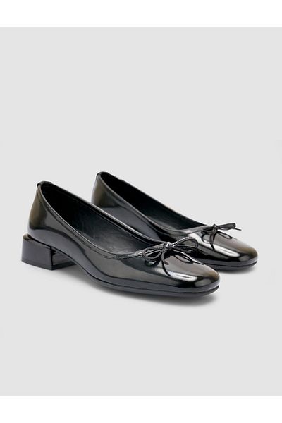 Cabani 100% Genuine Leather Black Women's Ballerinas