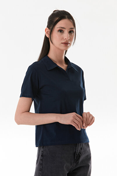 Fulla Moda Egyszerű póló nyakú póló