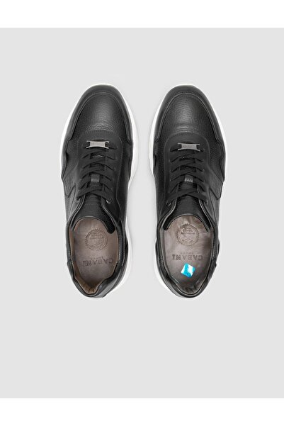 Cabani %100 Hakiki Deri Siyah Erkek Spor Ayakkabı