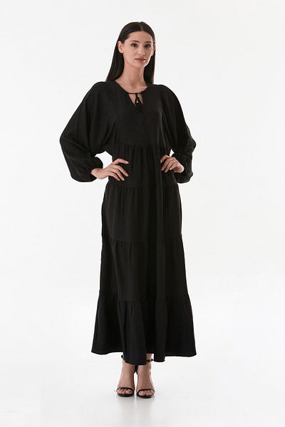 Fulla Moda Φόρεμα Fullamodest με γιακά δεμένο σε λαιμόκοψη