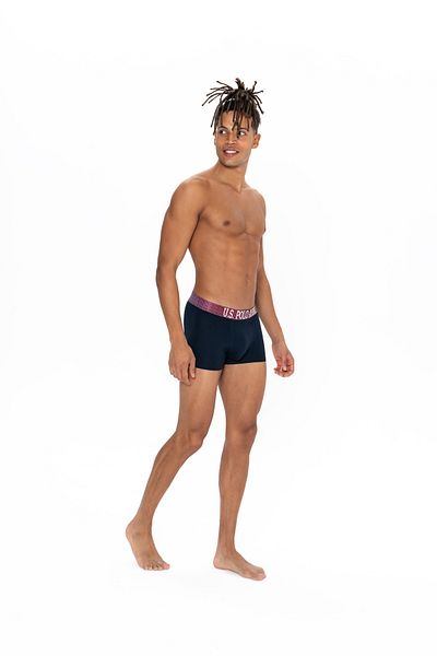 U.S. Polo Assn. Πόλο Ασν. Ανδρικά Μαύρα - Γκρι Μελανζ - Μπλε Navy 3 Box Boxer - Πολλαπλά χρώματα - BATDN80Q57Y1G