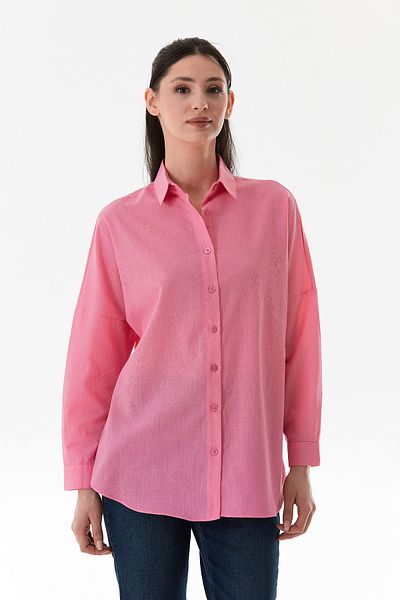 Fulla Moda Basic Buttoned Loose Shirt