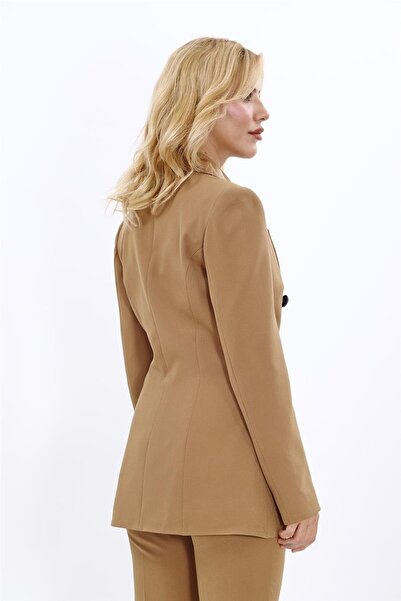 ÖNDER ÖZSOY Erkek Yaka Kuruvaze Blazer Ceket-Camel