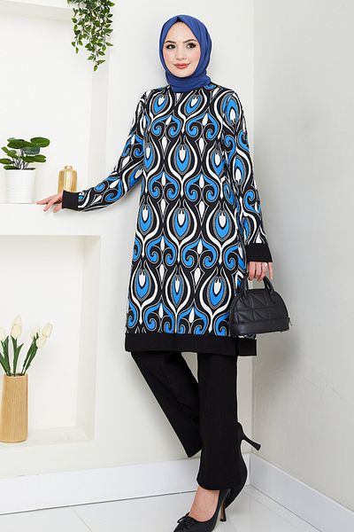 ModaMerve Patterned Wrap Set 185Bo1060-M Saks