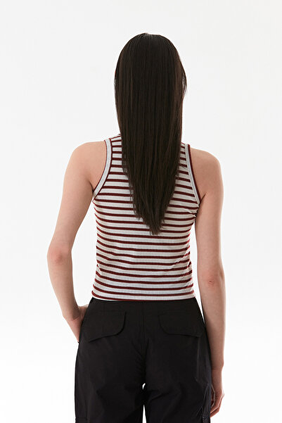 Fulla Moda Striped Halter Neck Body