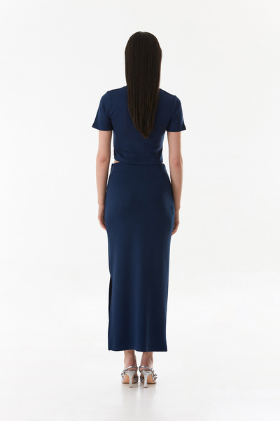 Fulla Moda Basic Modal 2 Piece Crop Skirt Set