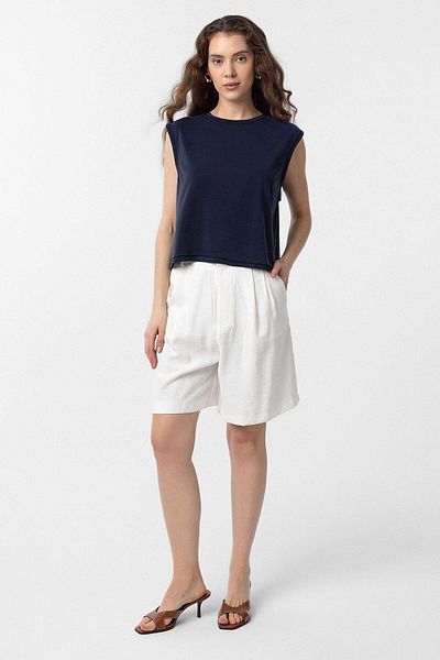 Antioch Navy Blue Modal Fabric Women's T-Shirt