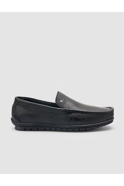 Cabani 100% Genuine Leather Black Men's Casual Shoes