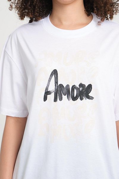Store 100% Cotton Relaxed Cut T-Shirt - Aesthetic Amore Detail