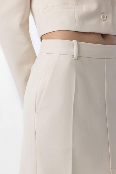 Antioch Ecru Slit Women's Pencil Skirt