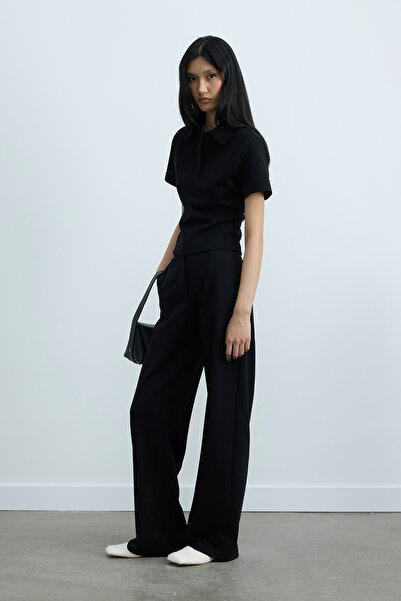 Suud Collection Black Jane Wide Leg Pants