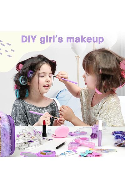 COOYA Kids Makeup Kit for Girls, Unicorn Makeup Set, Washable Make up Kit, Girls Birthday Gifts, Purple