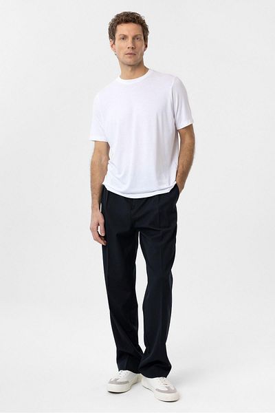 Antioch White Regular Fit Basic Men's T-Shirt