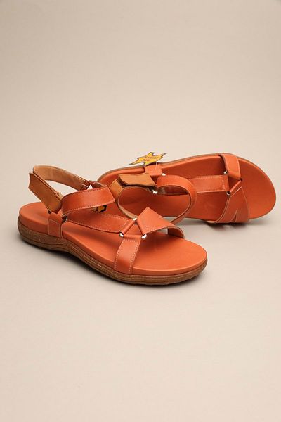 Gondol Sandale clasice de damă portocalii - Haırğı Leather 37 Ttx.802