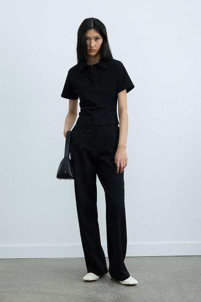 Suud Collection Black Jane Wide Leg Pants