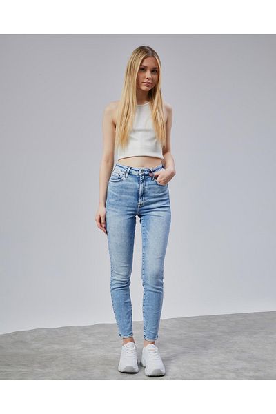 VEGA Pantaloni de damă Pena Blue Snow Wash Skinny Jean Power Lycra