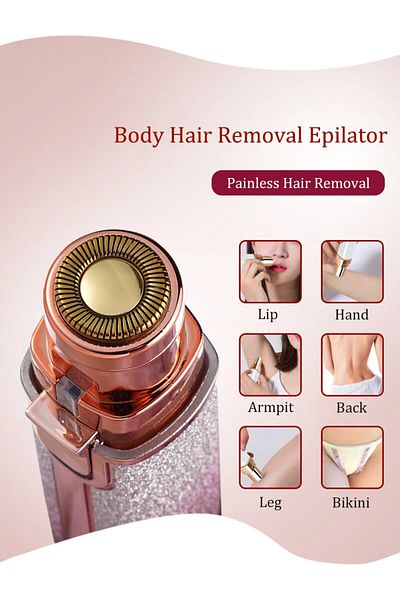 Choice Rose Gold 2 In 1 Rechargeable Epilator Female Body Facial Hair Removal Mini Painless Razor Shaver
