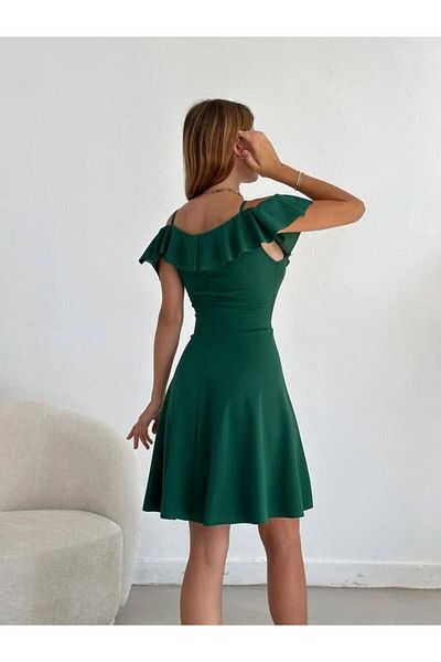 Modafeminen Βραδινό φόρεμα με λαιμόκοψη με λεπτομέρεια και φόρεμα αποφοίτησης 58729 Emerald