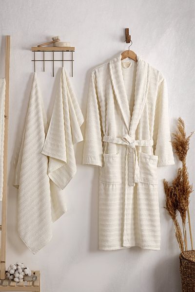 ZEBRA CASA Rena 6-Piece Family Bathrobe Set