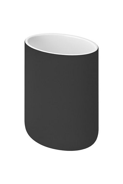 IKEA EKOLN Toothbrush Holder – Dark Grey, Durable Stoneware, Modern & Hygienic Storage for Bathroom