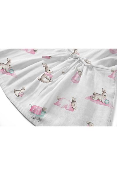DEUX LAPINS 100% Cotton Muslin Baby Dress