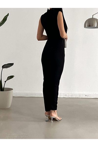 Modafeminen Ολόσωμη φόρμα από ύφασμα κρεπ με δαντέλα 582083 Μαύρη