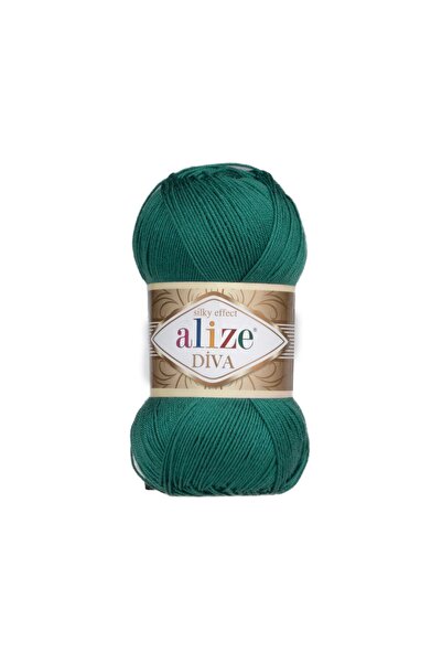 Alize Diva Mercerized 453 North Sea (DIMENSIUNEA ESTE MAI MICĂ DECÂT ȘIRURI DE LÂNĂ DE TRICOTAT.)