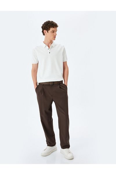 Koton Short Sleeve Cotton Polo Neck Knitwear T-Shirt