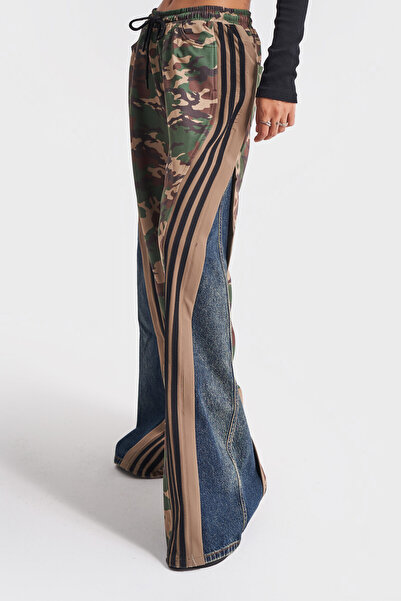 its basic Barevné kamuflážní džínové dámské kalhoty - kusový design