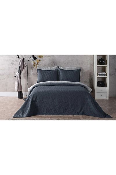 Bellona Arya Double Bedspread Set, Anthracite