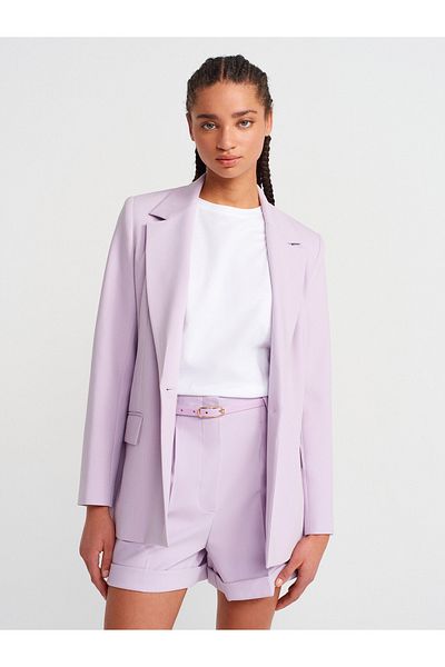 Dilvin 60764 Fitted Blazer-Lilac