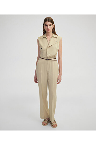 İpekyol Faux Leather Belt Overalls