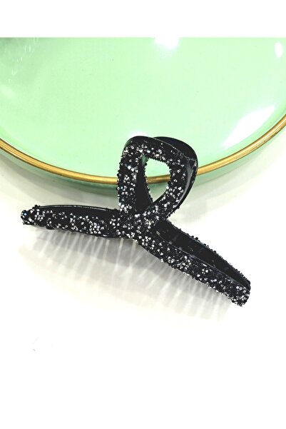 GÜLPEŞE Μαύρη Κρυστάλλινη Πέτρα Πόρπη Stella-494