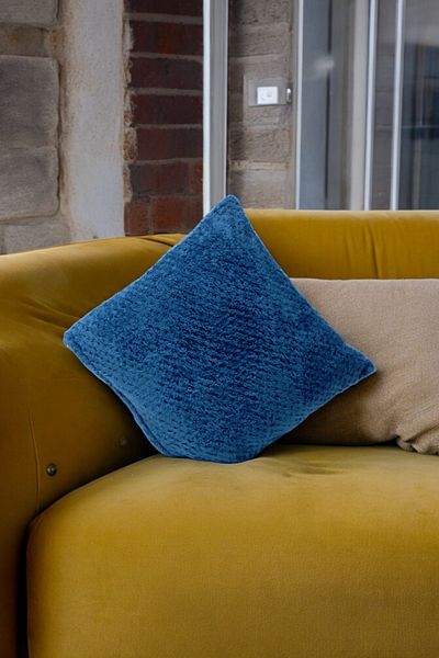 Mislina Home Față de pernă decorativă Boemă Față de pernă 45x45 cm Albastru Petrol Model autentic
